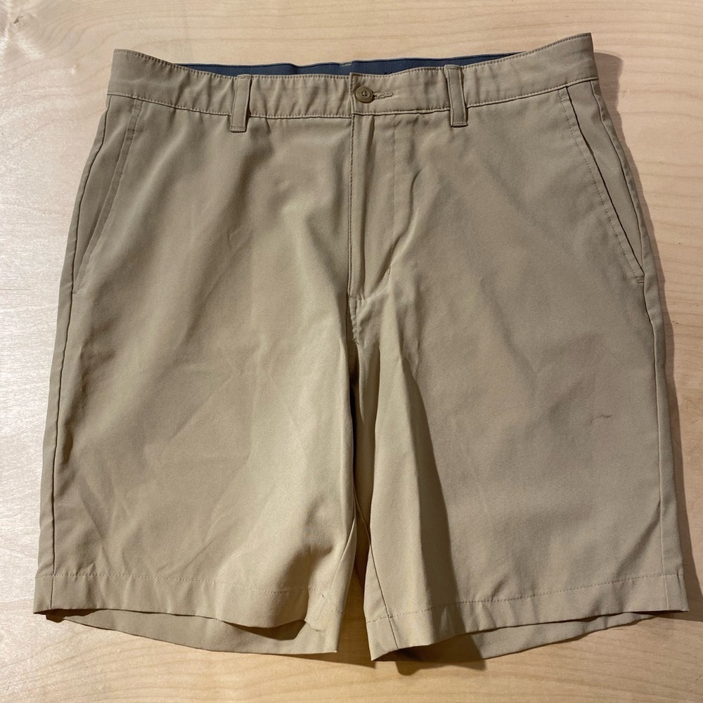Hogan Tan Flat Front Men's Shorts 34 (OB)